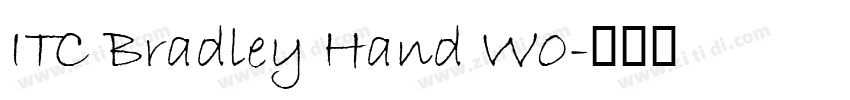 ITC Bradley Hand W0字体转换